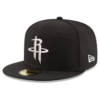 Men's New Era Black Houston Rockets 59FIFTY Fitted Hat