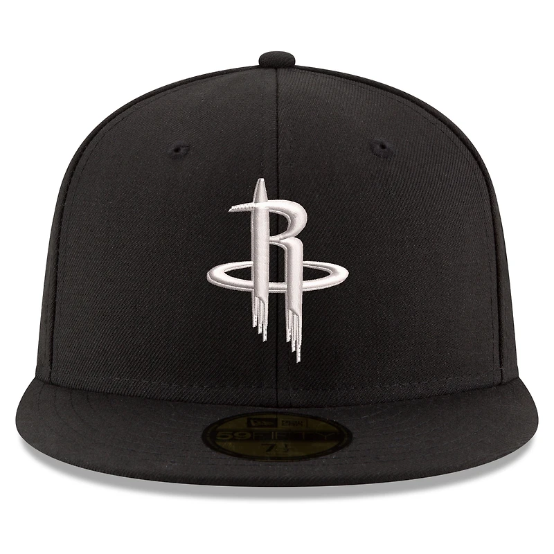 Casquette ajustée New Era 59FIFTY noire pour homme, Houston Rockets