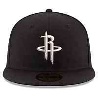Casquette ajustée New Era 59FIFTY noire pour homme, Houston Rockets
