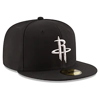 Casquette ajustée New Era 59FIFTY noire pour homme, Houston Rockets