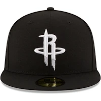 Casquette ajustée 59FIFTY pour homme avec logo noir et blanc Houston Rockets New Era