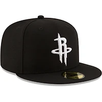 Casquette ajustée 59FIFTY pour homme avec logo noir et blanc Houston Rockets New Era