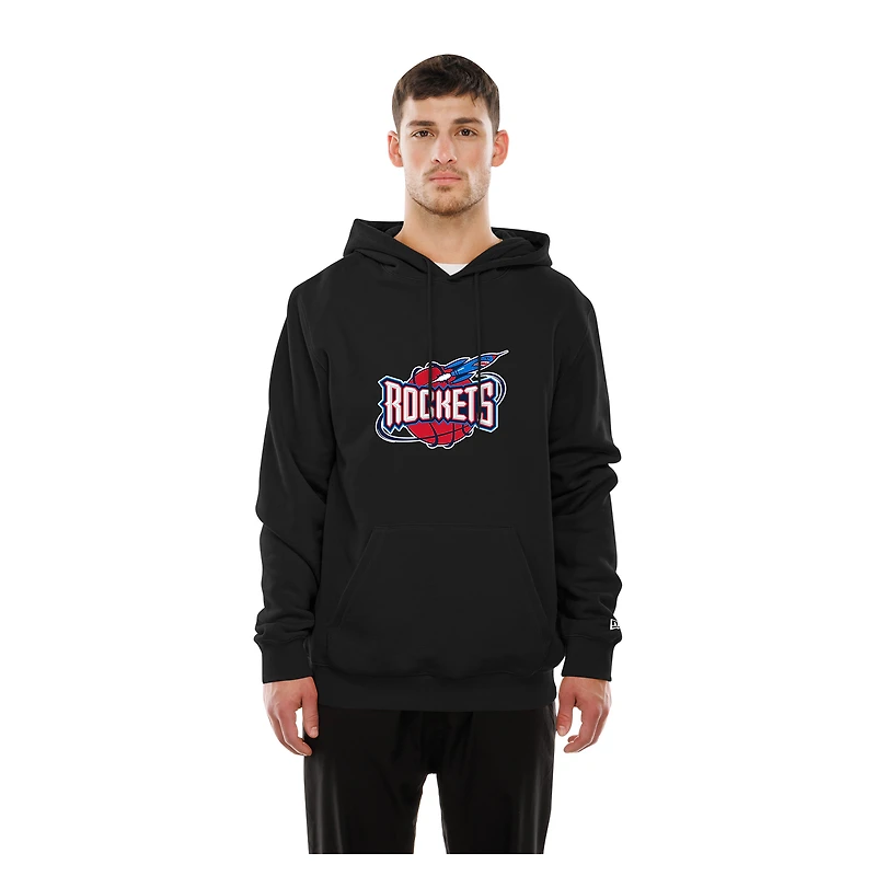 Men's New Era  Black Houston Rockets Front Back Logo Hoodie