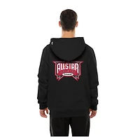 Sweat à capuche New Era noir pour homme, logo Houston Rockets avant et arrière.
