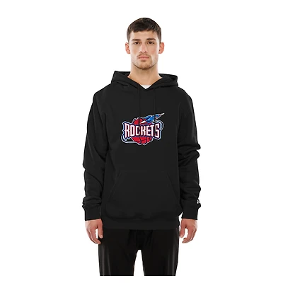 Men's New Era Black Houston Rockets Front Back Logo Hoodie