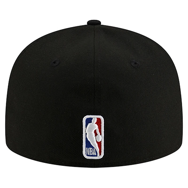 Men's New Era Black Houston Rockets Statement Edition Jersey Hook 59Fifty Fitted Hat