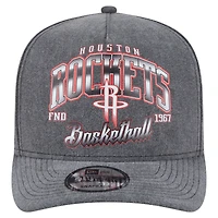 Casquette snapback pré-courbée 9FIFTY des Houston Rockets de New Era pour homme, couleur anthracite
