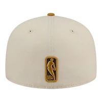 Men's New Era Cream/Tan Houston Rockets Two-Tone Color Pack 59FIFTY Fitted Hat