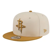 Men's New Era  Cream/Tan Houston Rockets Two-Tone Color Pack 9FIFTY Snapback Hat