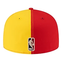Men's New Era  Gold/Red Houston Rockets 80s Throwback Pinwheel 59FIFTY Fitted Hat