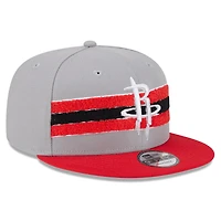 Casquette Snapback 9FIFTY gris Houston Rockets Chenille Band New Era pour hommes