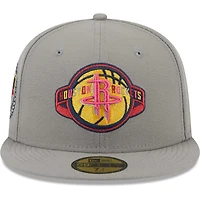 Casquette ajustée 59FIFTY pour homme New Era grise Houston Rockets Colour Pack