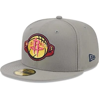 Casquette ajustée 59FIFTY pour homme New Era grise Houston Rockets Colour Pack