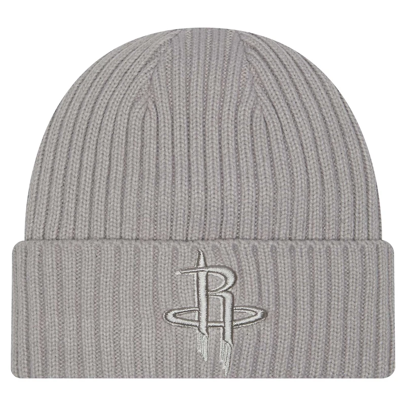 Men's New Era Gray Houston Rockets Color Pack Cuffed Knit Hat