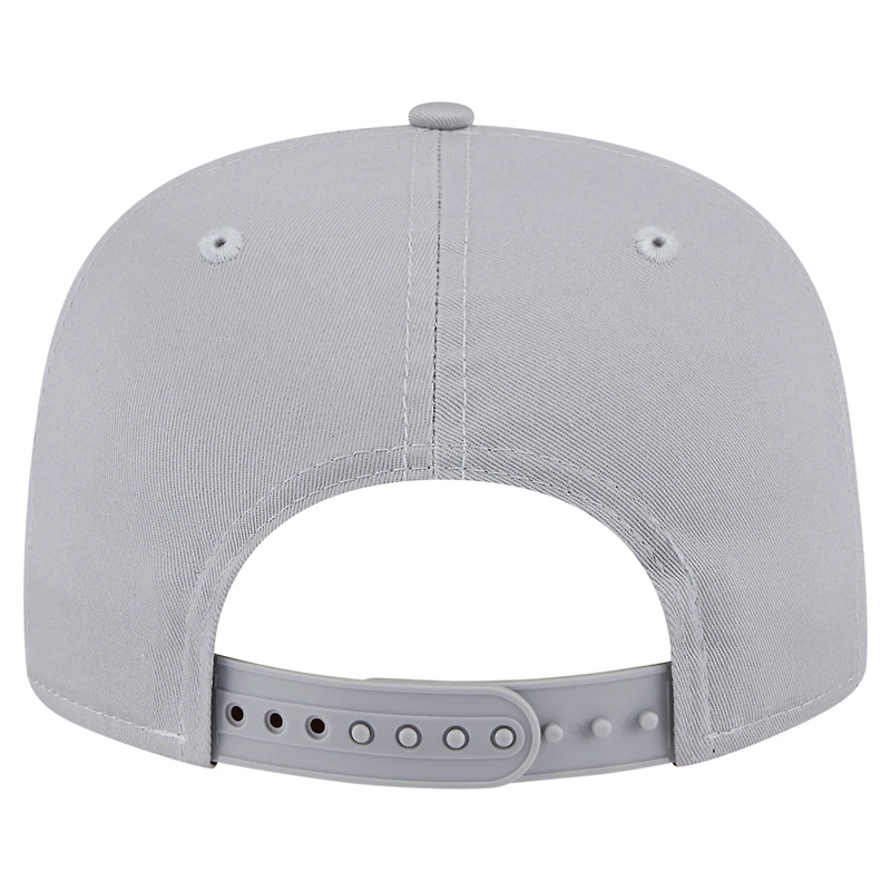 Casquette snapback grise Houston Rockets de New Era pour homme, modèle rétro, propriété du golfeur