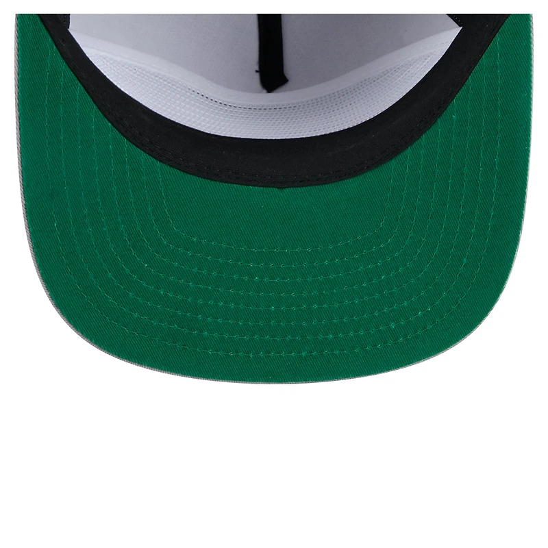 Casquette snapback grise Houston Rockets de New Era pour homme, modèle rétro, propriété du golfeur
