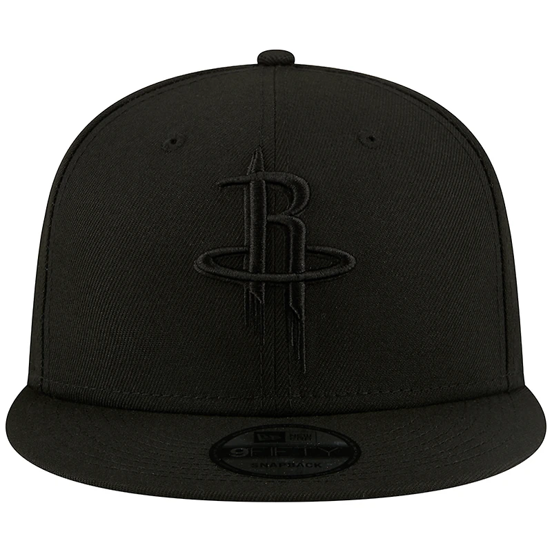 Casquette Snapback 9FIFTY Houston Rockets New Era pour homme, noir sur noir