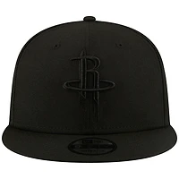 Casquette Snapback 9FIFTY Houston Rockets New Era pour homme, noir sur noir
