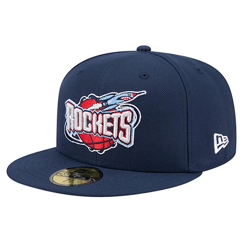 Men's New Era  Navy Houston Rockets Core Logo 59FIFTY Fitted Hat