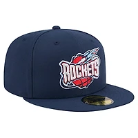Casquette ajustée New Era 59FIFTY pour homme, bleu marine, logo principal des Houston Rockets