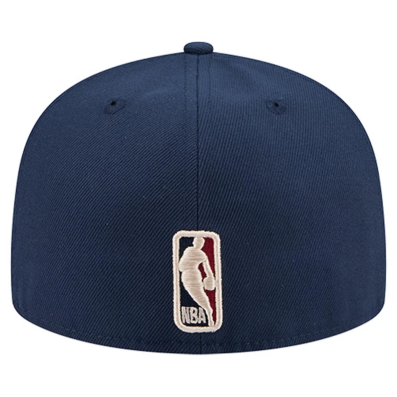 Men's New Era  Navy Houston Rockets Core Logo 59FIFTY Fitted Hat