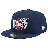 Men's New Era  Navy Houston Rockets Core Logo 59FIFTY Fitted Hat