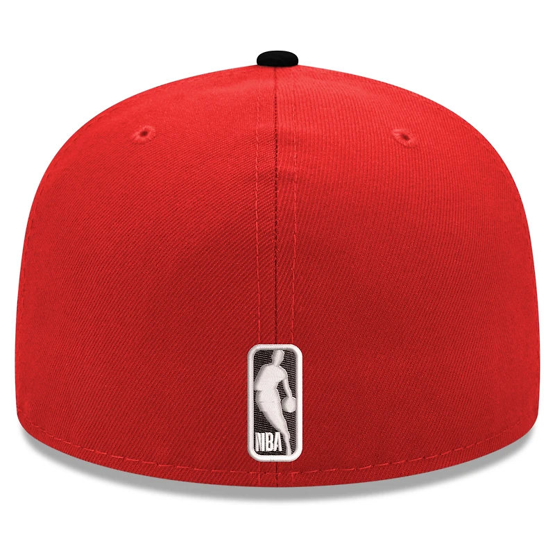 Casquette ajustée New Era 59FIFTY rouge et noire Houston Rockets pour homme