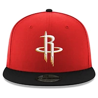 Casquette snapback New Era 9FIFTY rouge et noire Houston Rockets pour homme