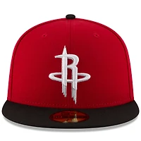 Men's New Era Red/Black Houston Rockets Official Team Color 2Tone 59FIFTY Fitted Hat