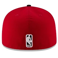 Men's New Era Red/Black Houston Rockets Official Team Color 2Tone 59FIFTY Fitted Hat