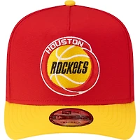 Casquette snapback New Era rouge et or Houston Rockets années 80, style rétro, modèle 9FIFTY