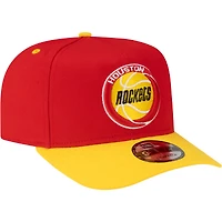 Men's New Era  Red/Gold Houston Rockets 80s Throwback A-Frame 9FIFTY Snapback Hat