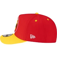 Men's New Era  Red/Gold Houston Rockets 80s Throwback A-Frame 9FIFTY Snapback Hat