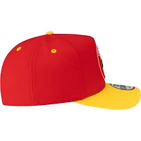 Men's New Era  Red/Gold Houston Rockets 80s Throwback A-Frame 9FIFTY Snapback Hat