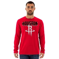 Men's New Era  Red Houston Rockets 2024/25 City Edition Long Sleeve T-Shirt