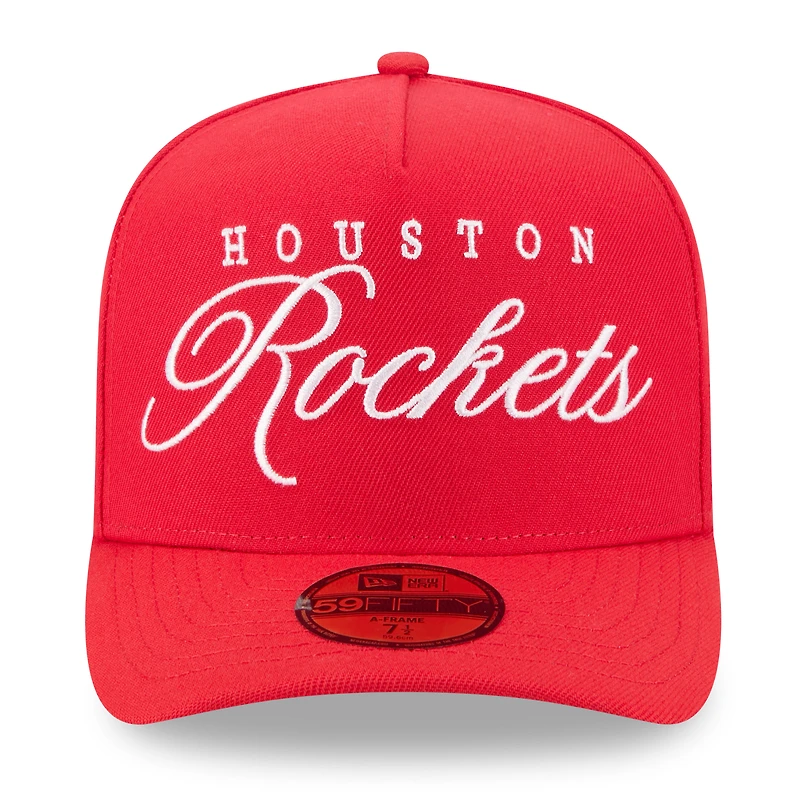 Casquette ajustée New Era 59FIFTY rouge Houston Rockets 2025 NBA Draft pour homme