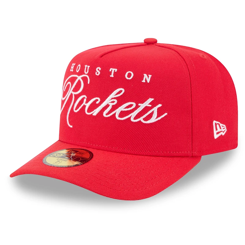 Casquette ajustée New Era 59FIFTY rouge Houston Rockets 2025 NBA Draft pour homme