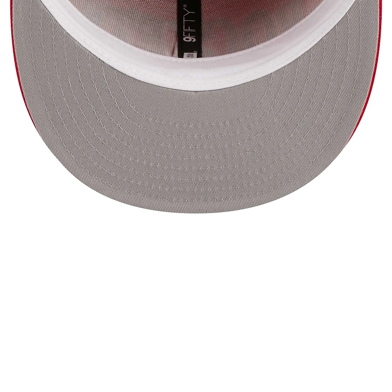 Men's New Era Red Houston Rockets Golden Tall Text 9FIFTY Snapback Hat