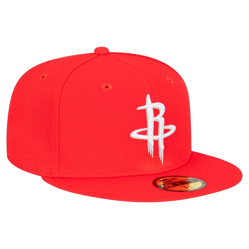 Men's New Era  Red Houston Rockets Team 59FIFTY Fitted Hat