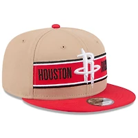 Men's New Era Tan/Red Houston Rockets 2024 NBA Draft 9FIFTY Snapback Hat