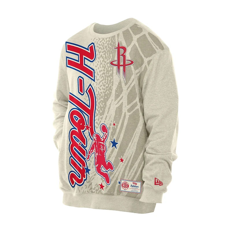 Men's New Era Tan Houston Rockets 2025/26 City Edition Sweatshirt