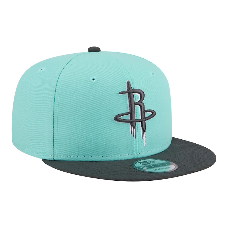 Men's New Era Turquoise/Charcoal Houston Rockets Color Pack Two-Tone 9FIFTY Snapback Hat