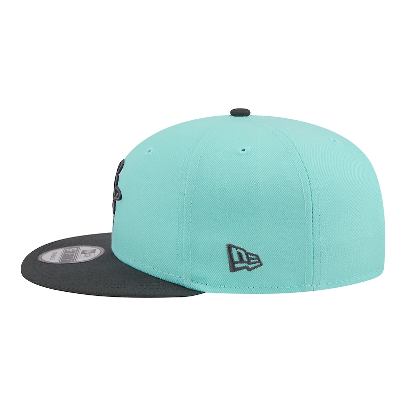 Men's New Era Turquoise/Charcoal Houston Rockets Color Pack Two-Tone 9FIFTY Snapback Hat