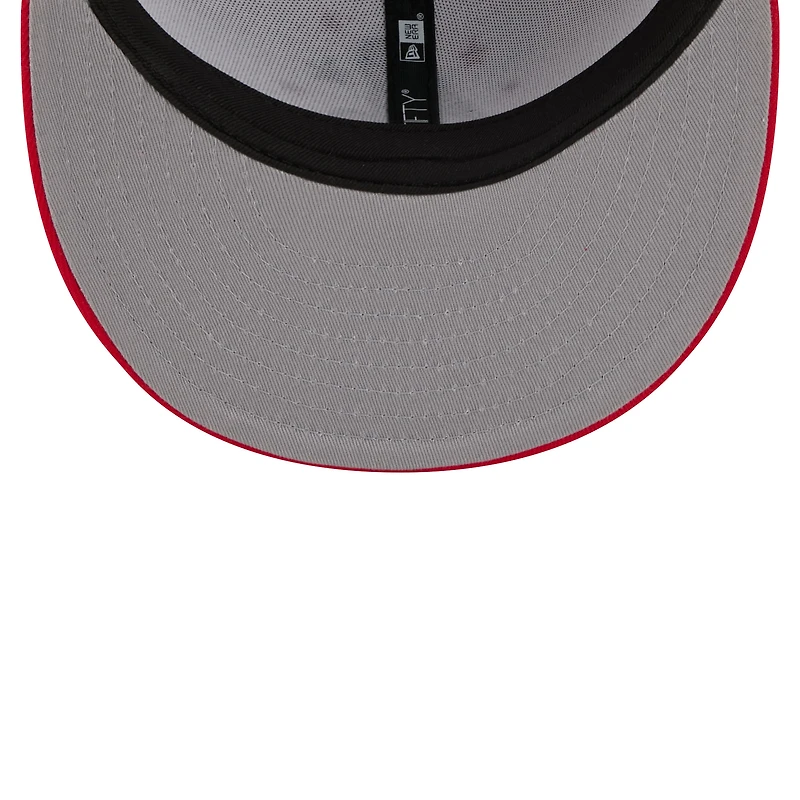 Casquette snapback New Era 9FIFTY City Edition 2025/26 des Houston Rockets, blanche et rouge, pour homme