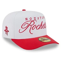 Men's New Era White/Red Houston Rockets 2025 NBA Draft A-Frame 59FIFTY Fitted Hat