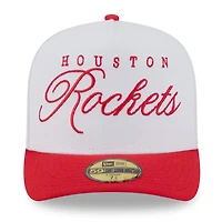 Casquette ajustée New Era 59FIFTY blanche/rouge pour homme des Houston Rockets, draft NBA 2025
