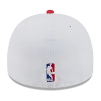 Casquette ajustée New Era 59FIFTY blanche/rouge pour homme des Houston Rockets, draft NBA 2025
