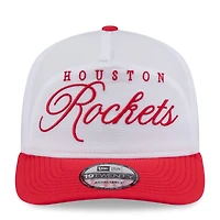 Casquette ajustable New Era 19TWENTY en nylon blanc/rouge pour homme, Houston Rockets, draft NBA 2025