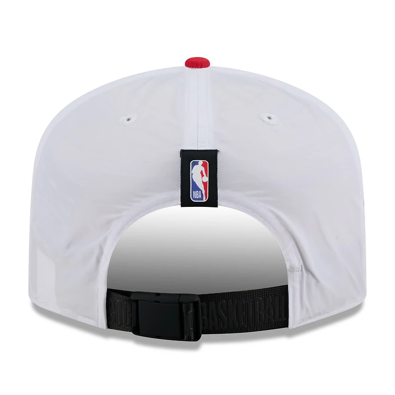 Casquette ajustable New Era 19TWENTY en nylon blanc/rouge pour homme, Houston Rockets, draft NBA 2025