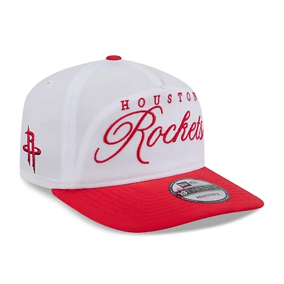 Casquette ajustable New Era 19TWENTY en nylon blanc/rouge pour homme, Houston Rockets, draft NBA 2025